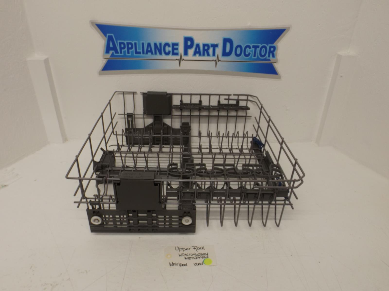 Whirlpool Dishwasher WPW10462394 W10727422 Upper Rack Used Whirlpool Dishwasher WPW10462394 W10727422 Upper Rack Used